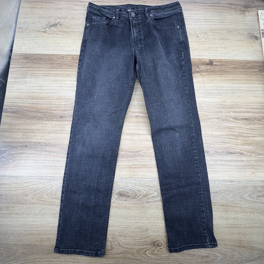 Buffalo David Bitton Jackson Straight Stretch Denim Dark Wash Jeans Mens 36x34